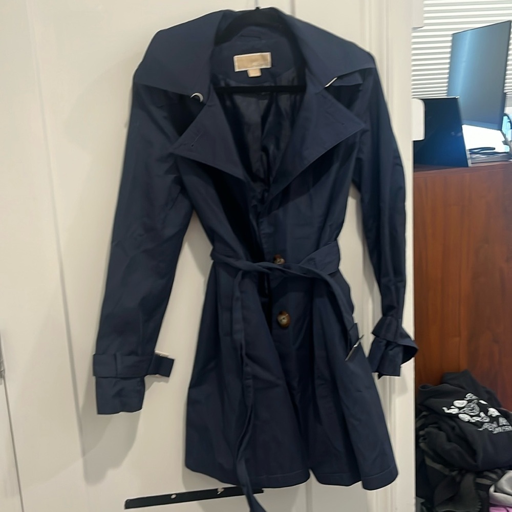 Michael Kors Navy trench coat, water resistant